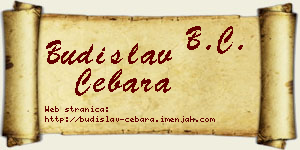 Budislav Cebara vizit kartica